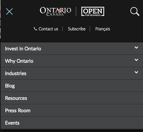 Mega Menu: Why Ontario: http://guide.medi-library.com/wp-guide/wp-content/uploads/2018/06/Screen-Shot-2018-06-14-at-9.15.01-AM-e1529423878677.png